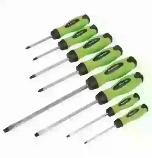 Sealey Screwdriver Set 8pc Hammer-Thru Hi-Vis